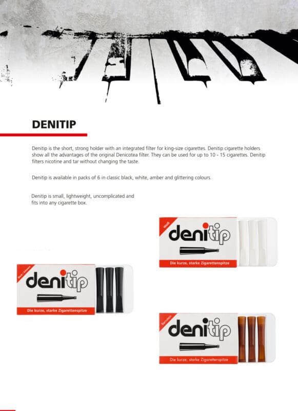 Denitip Transparent Holder from Denicotea - 6 holders per pack 10124