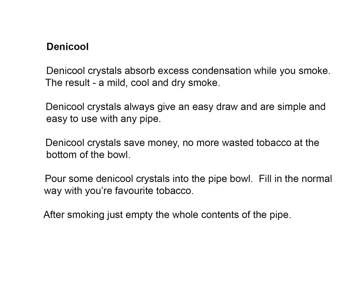 Denicool - 50gr - Pipe Crystals - 60615