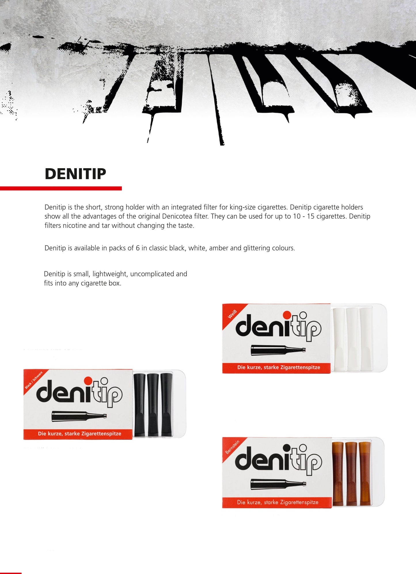 Denitip White Holder from Denicotea - 6 holders per pack 10122