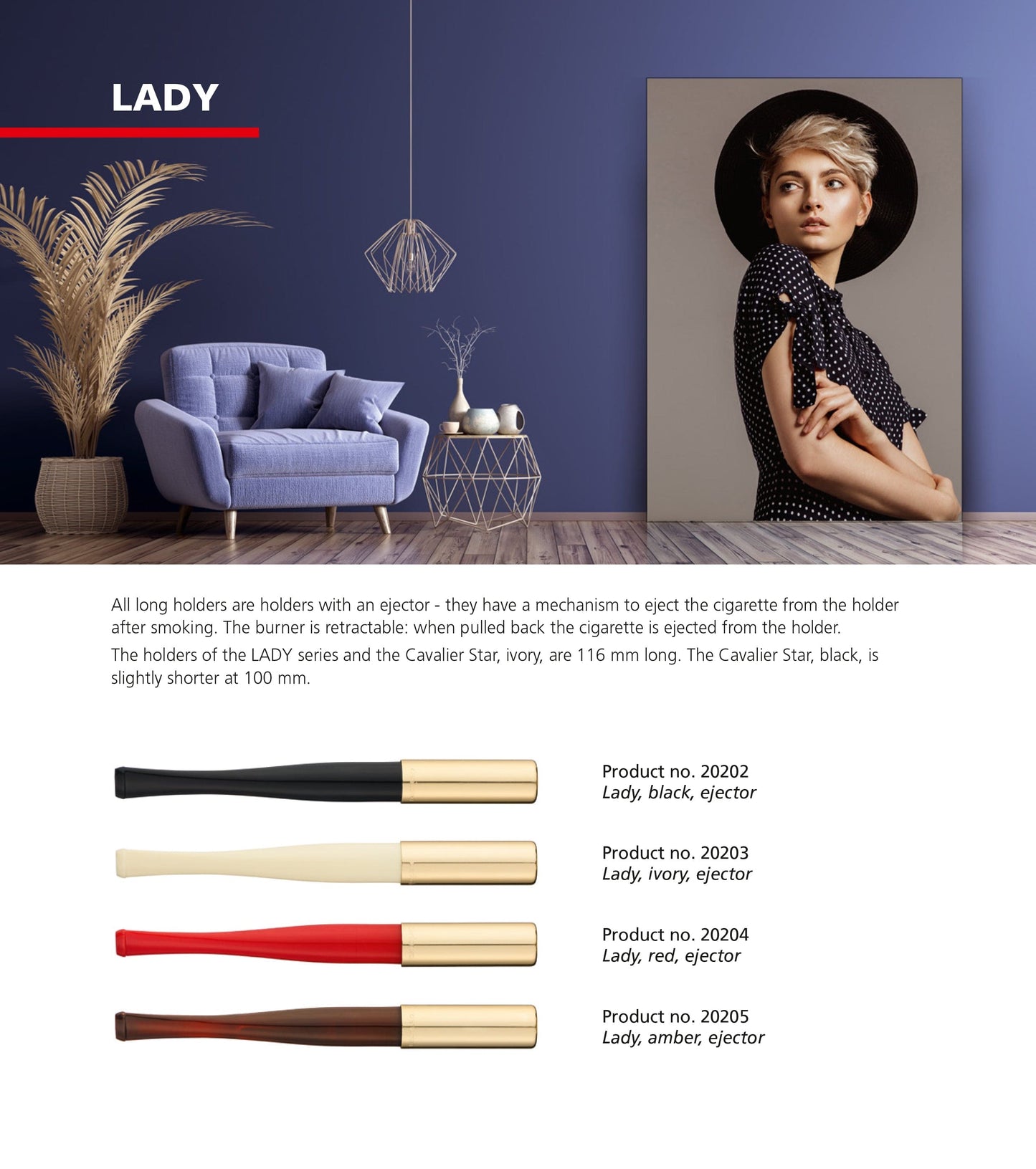 Lady Ejector 4 pack Mixed Colors - 222345