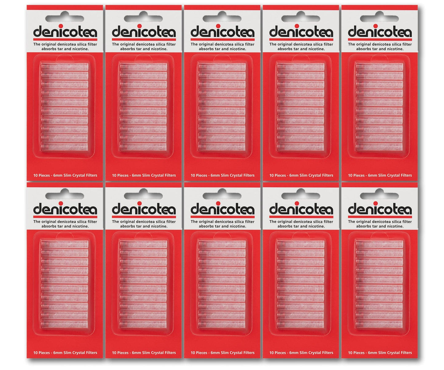 Denicotea 6mm Slim Filters - 10pc per box - 10135