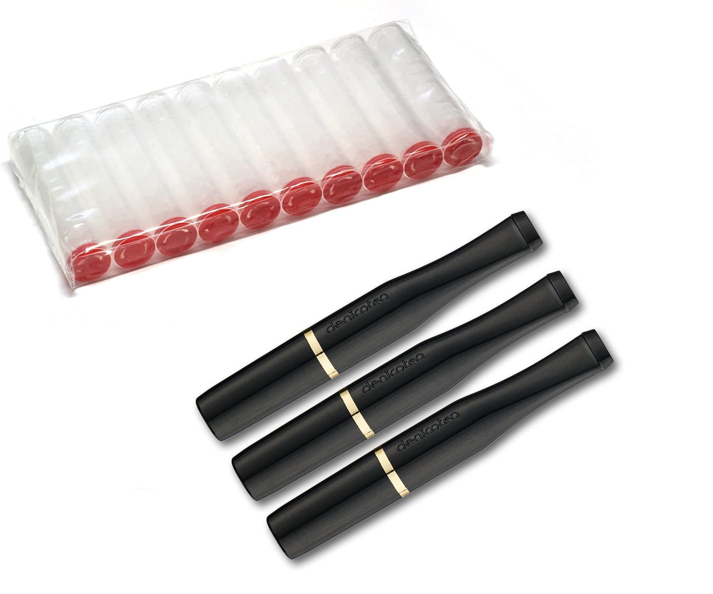Ibiza Extra Slim Black & Gold Ring - Extra Slim Holder with 10 Free Filters 20229