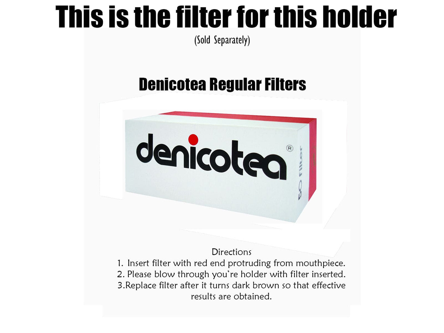 Denicotea Deco Gold Ring 88mm Holder with 10 Free Filters - 20299