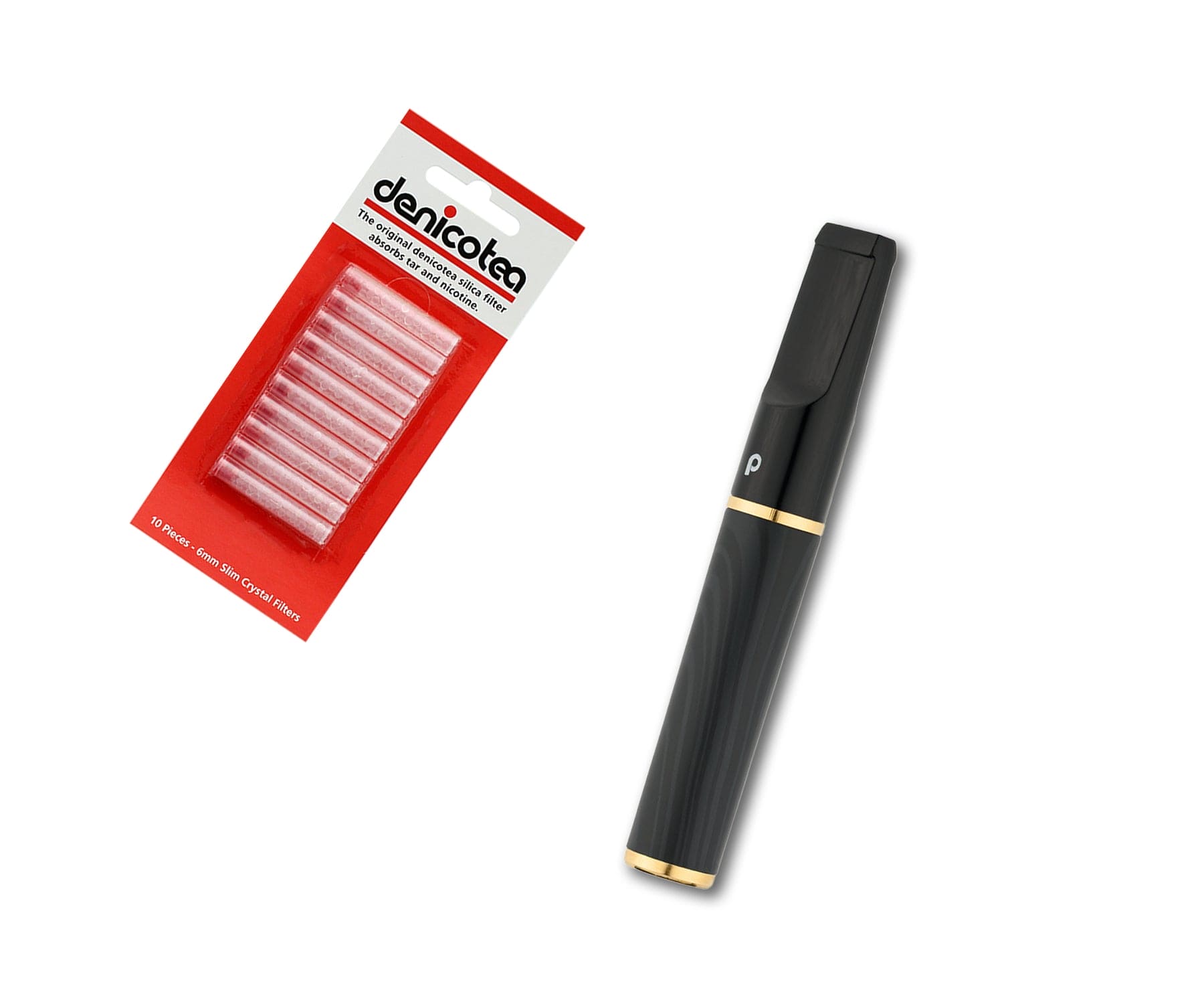 slim filter cigarette holder Nice Ebony 6mm Filter Holder with 10 Free Filters