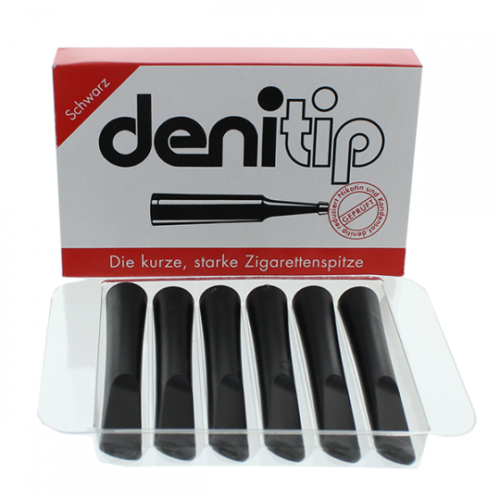 Denitip Black Holder from Denicotea - 6 holders per pack 10121